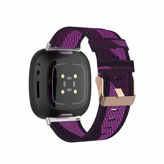Fitbit Versa 3/4 &amp; Sense 1/2 Segeltuchband - Lila