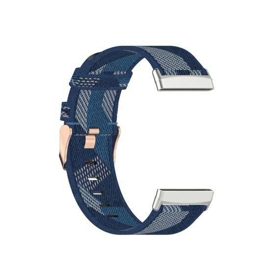Fitbit Versa 3/4 &amp; Sense 1/2 Segeltuchband - Blau