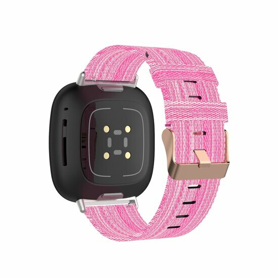 Fitbit Versa 3/4 &amp; Sense 1/2 Segeltuchband - Rosa