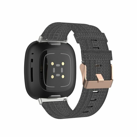 Fitbit Versa 3/4 &amp; Sense 1/2 Segeltuchband - Dunkelgrau