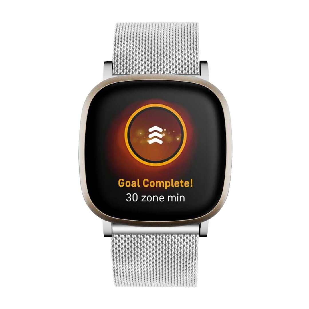 Fitbit Versa 3/4 &amp; Sense 1/2 - Milanaiseband mit Verschluss - Silber