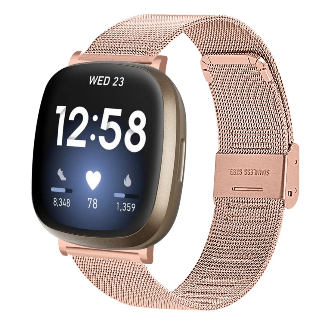 Fitbit Versa 3/4 &amp; Sense 1/2 - Milanaiseband mit Verschluss - Champagner Gold