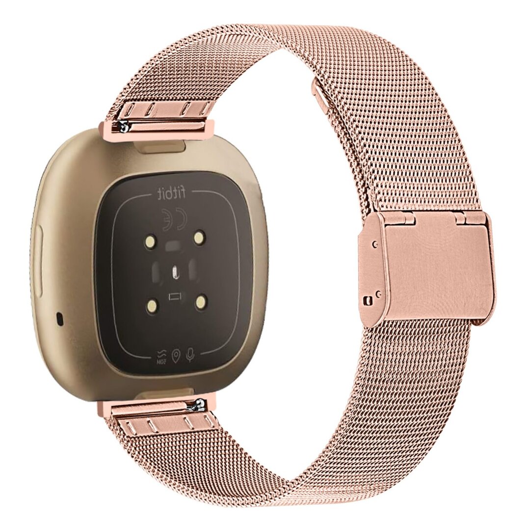 Fitbit Versa 3/4 &amp; Sense 1/2 - Milanaiseband mit Verschluss - Champagner Gold