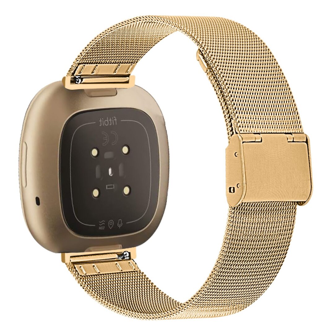 Fitbit Versa 3/4 &amp; Sense 1/2 - Milanaise Band mit Verschluss - Gold