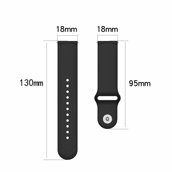 Garmin Venu 3s / Vivoactive 4s / Venu 2s / Vivomove 3s / Forerunner 255s - Sportarmband - Gr&ouml;&szlig;e: Gro&szlig; - Schwarz