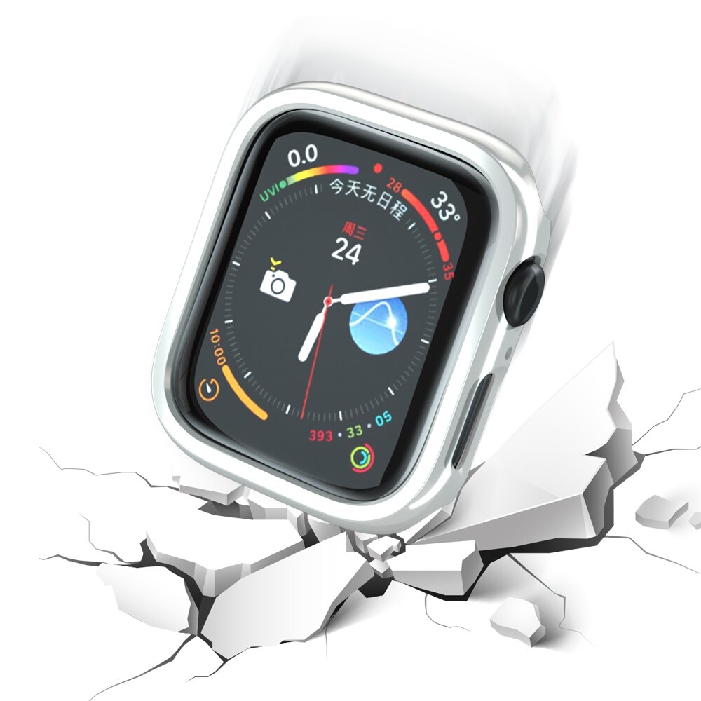 Hartschalengeh&auml;use 41mm - Silber (gl&auml;nzend) - Geeignet f&uuml;r Apple Watch 41mm