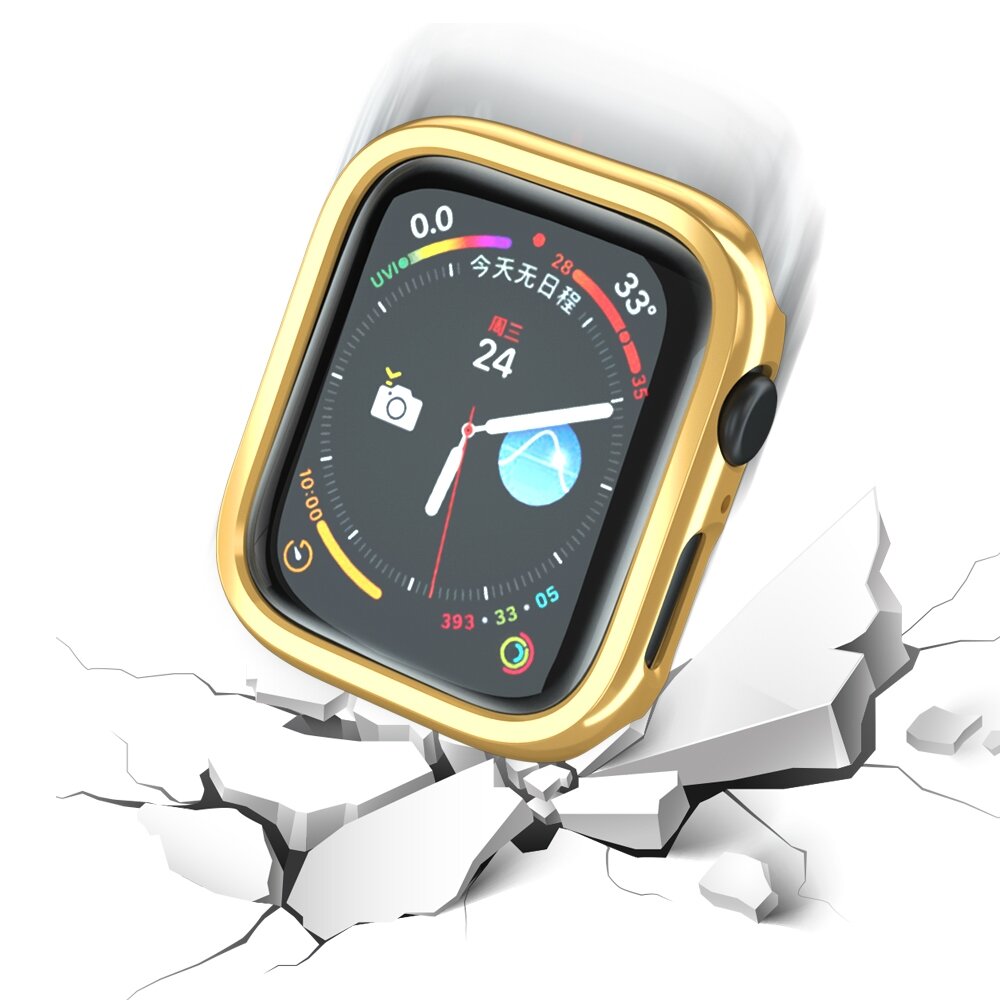 Hartschalengeh&auml;use 45mm - Gold (gl&auml;nzend) - Geeignet f&uuml;r Apple Watch 45mm