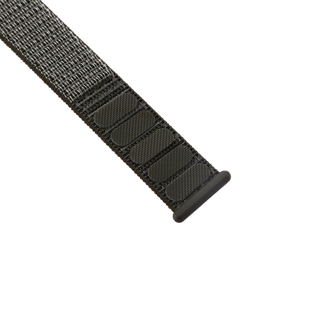 Sport Loop Armband - Grau mit Dunkelgr&uuml;n - Geeignet f&uuml;r Apple Watch 38mm / 40mm / 41mm / 42mm