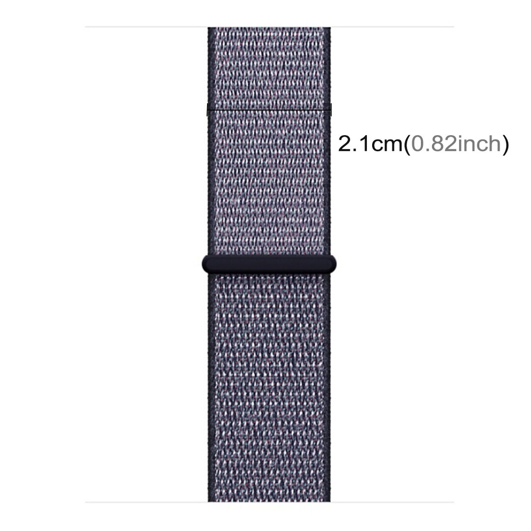 Sport Loop Armband - Marineblau - Geeignet f&uuml;r Apple Watch 38mm / 40mm / 41mm / 42mm