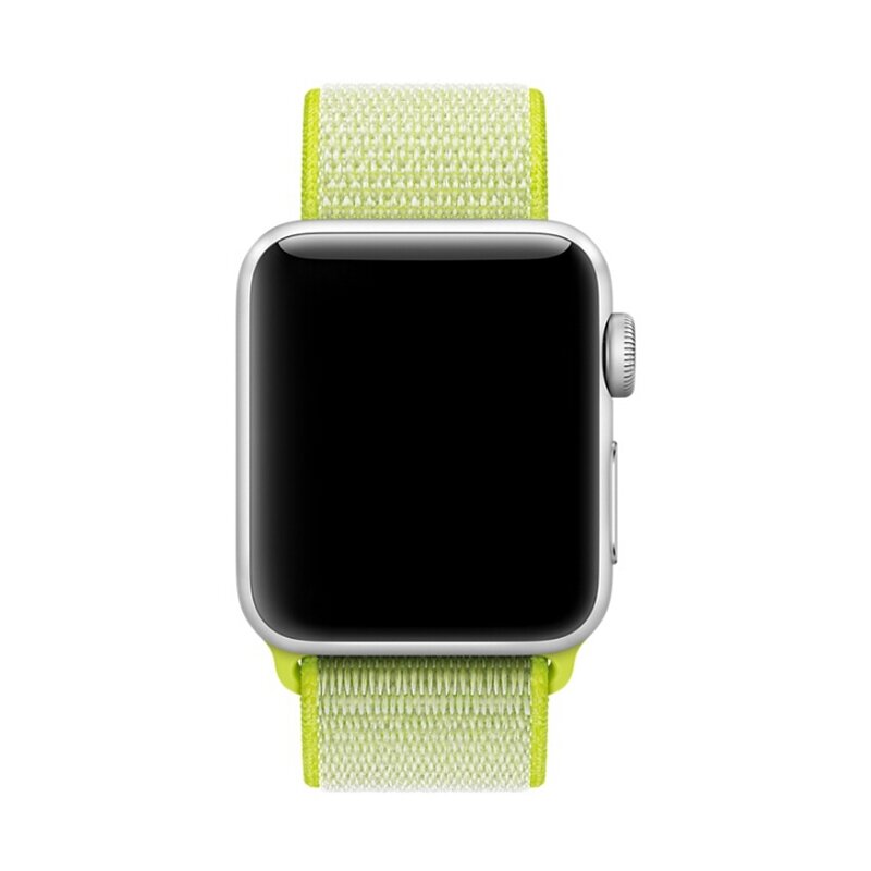 Sport Loop Armband - Neongr&uuml;n - Geeignet f&uuml;r Apple Watch 38mm / 40mm / 41mm / 42mm