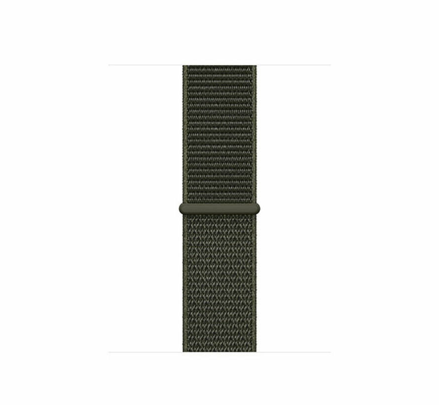 Sport Loop Armband - Armeegr&uuml;n - Geeignet f&uuml;r Apple Watch 38mm / 40mm / 41mm / 42mm