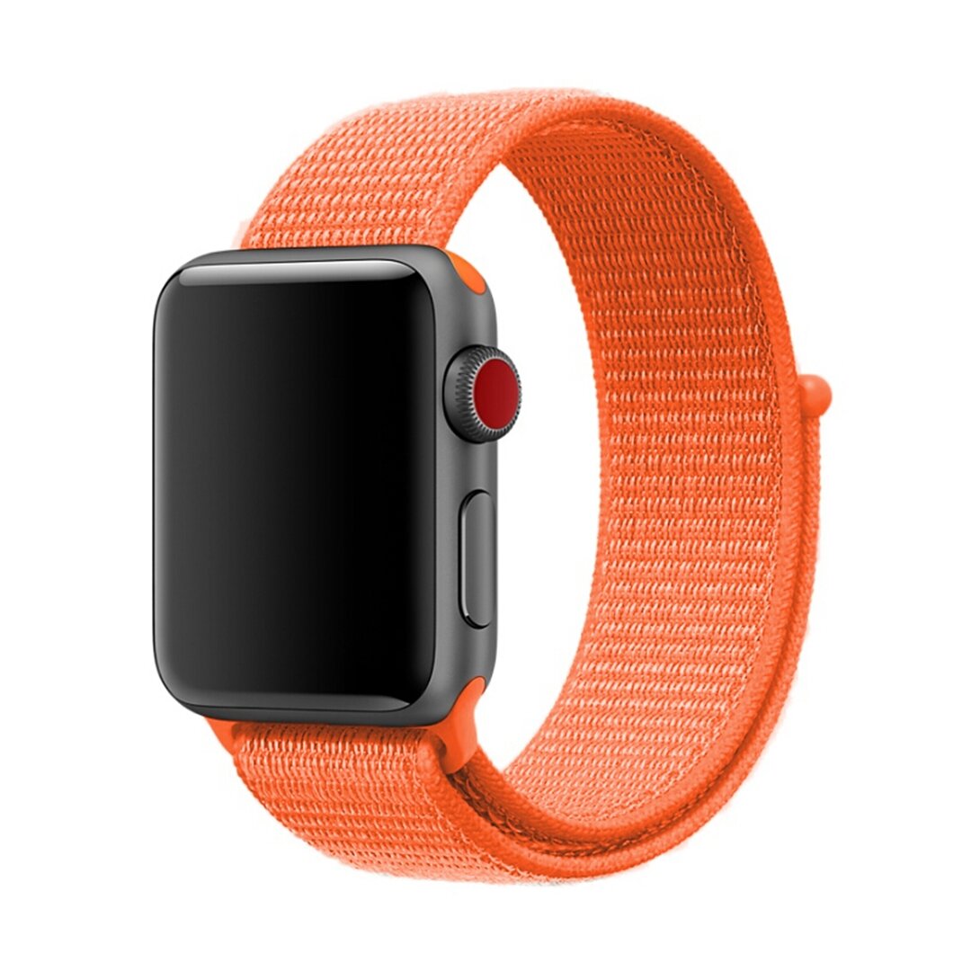 Sport Loop Armband - Orange - Geeignet f&uuml;r Apple Watch 44mm / 45mm / 46mm / 49mm
