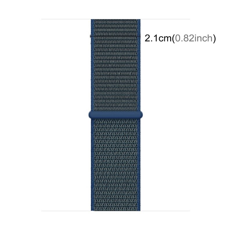 Sport Loop Armband - Dunkelblau - Geeignet f&uuml;r Apple Watch 44mm / 45mm / 46mm / 49mm