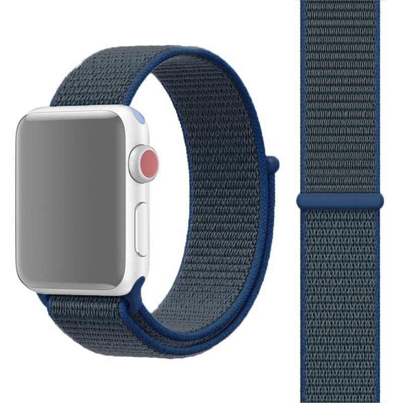 Sport Loop Armband - Dunkelblau - Geeignet f&uuml;r Apple Watch 44mm / 45mm / 46mm / 49mm