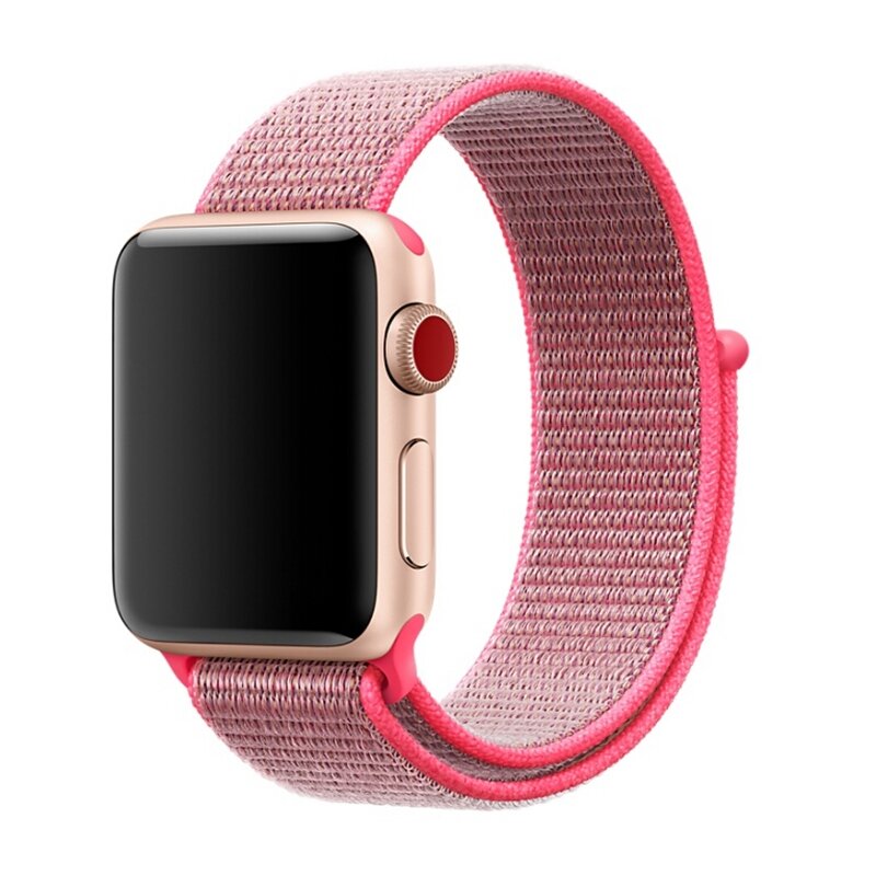 Sport Loop Armband - Pink - Geeignet f&uuml;r Apple Watch 44mm / 45mm / 46mm / 49mm