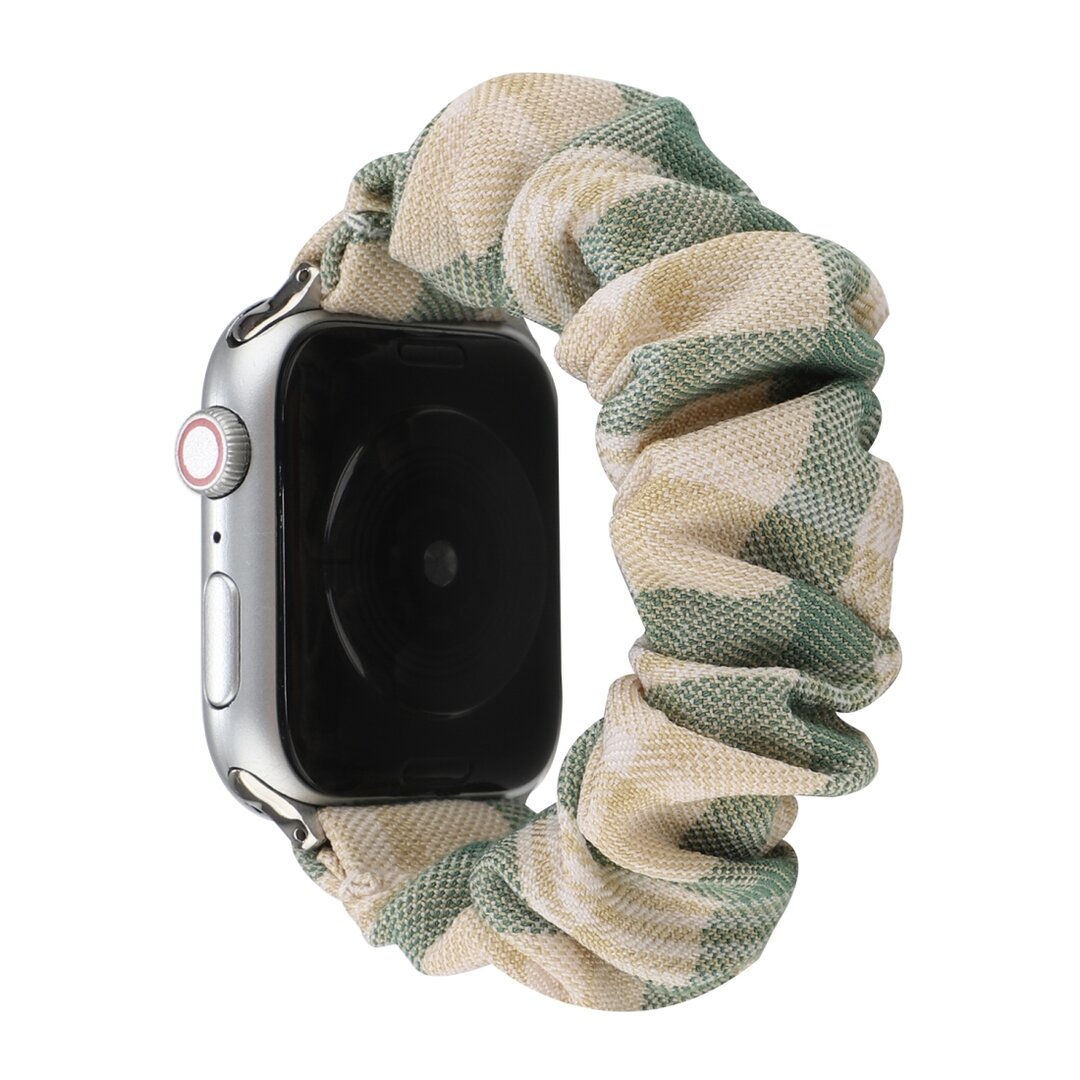 Elastisches Armband - Khaki / Gr&uuml;n - Geeignet f&uuml;r Apple Watch 38mm / 40mm / 41mm / 42mm