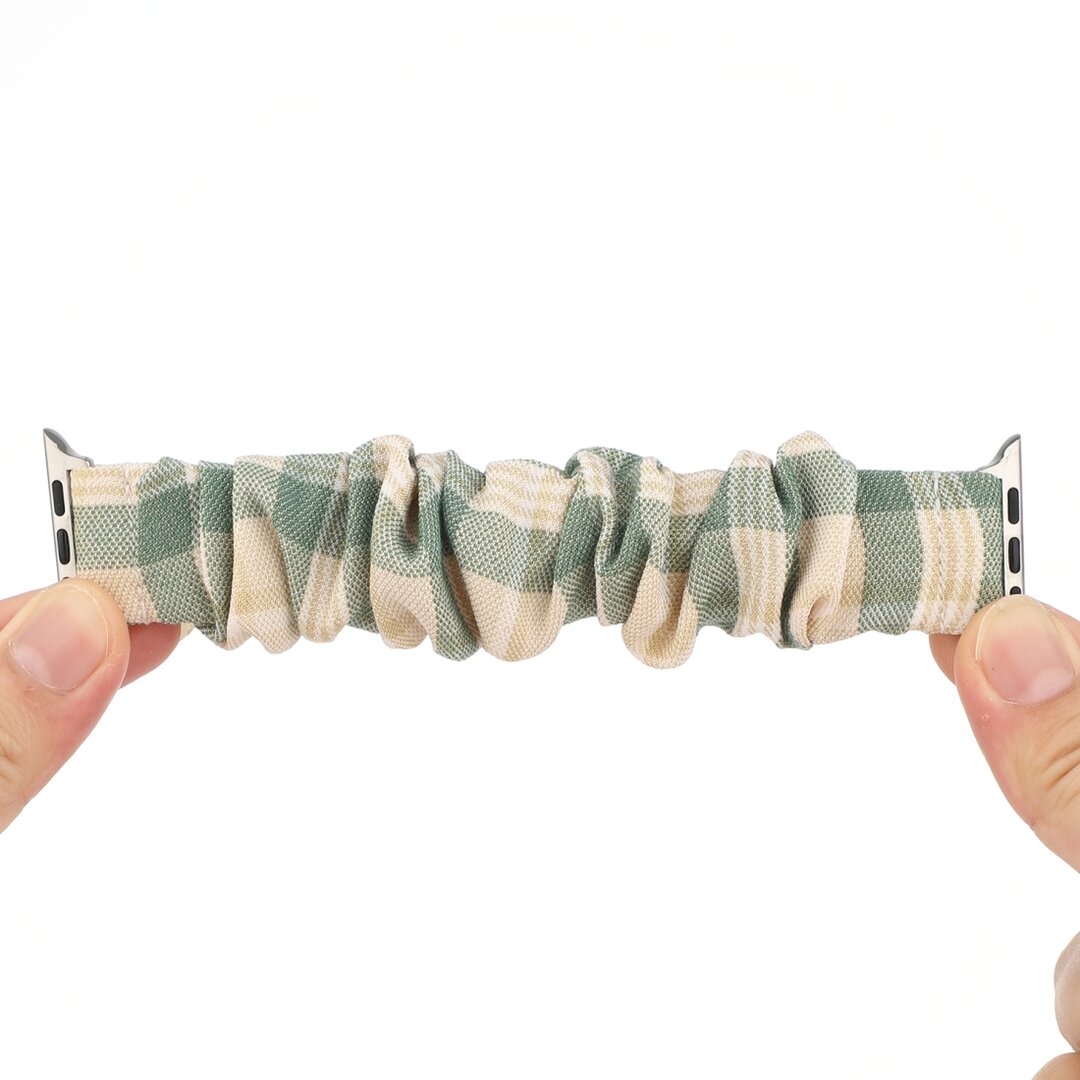 Elastisches Armband - Khaki / Gr&uuml;n - Geeignet f&uuml;r Apple Watch 38mm / 40mm / 41mm / 42mm