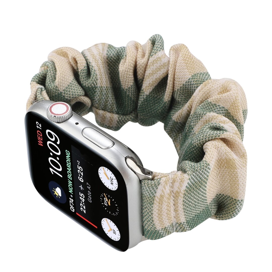 Elastisches Armband - Khaki / Gr&uuml;n - Geeignet f&uuml;r Apple Watch 38mm / 40mm / 41mm / 42mm