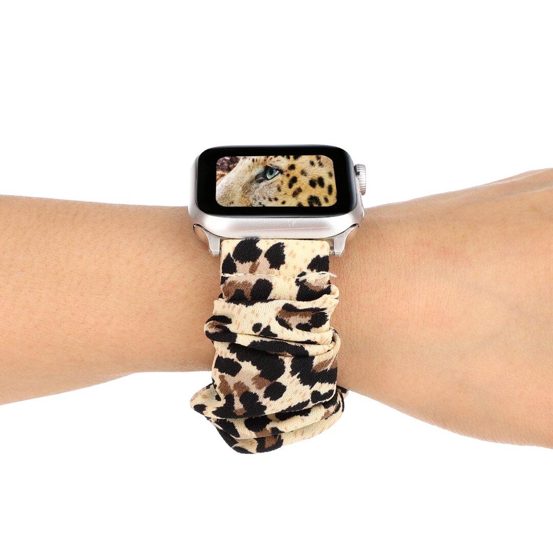 Elastisches Armband - Panther-Druck - Geeignet f&uuml;r Apple Watch 44mm / 45mm / 46mm / 49mm
