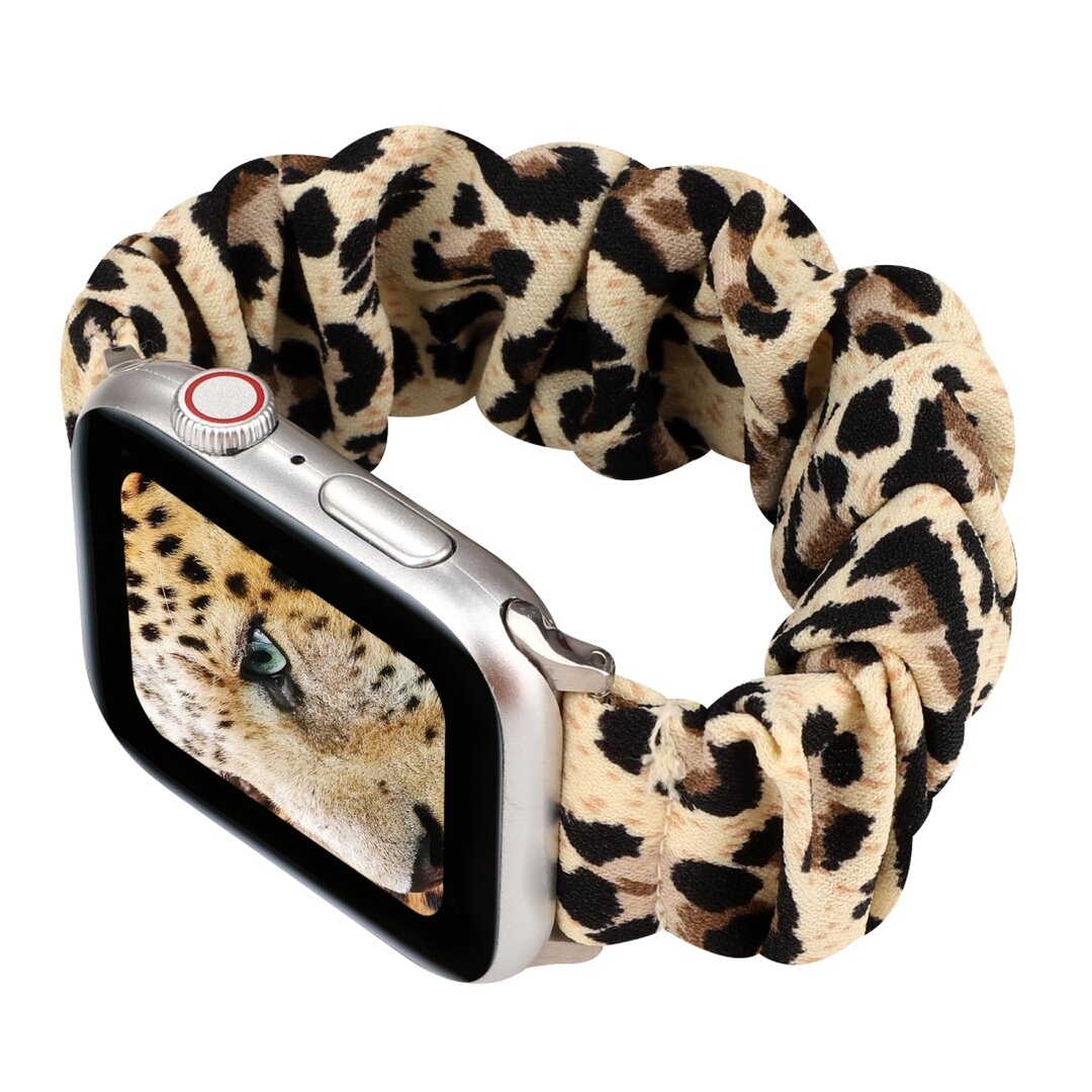 Elastisches Armband - Panther-Druck - Geeignet f&uuml;r Apple Watch 44mm / 45mm / 46mm / 49mm