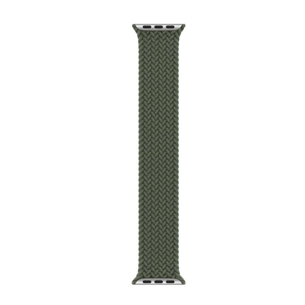 Geflochtenes Solo Loop Armband - Gr&ouml;&szlig;e: S - Gr&uuml;n - Geeignet f&uuml;r Apple Watch 38mm / 40mm / 41mm / 42mm