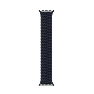 Geflochtenes Solo Loop Armband - Gr&ouml;&szlig;e: L - Dunkelblau - Geeignet f&uuml;r Apple Watch 38mm / 40mm / 41mm / 42mm