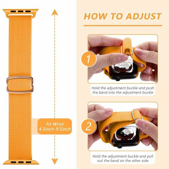 Solo Loop Nylonband - Lila - Geeignet f&uuml;r Apple Watch 38mm / 40mm / 41mm / 42mm