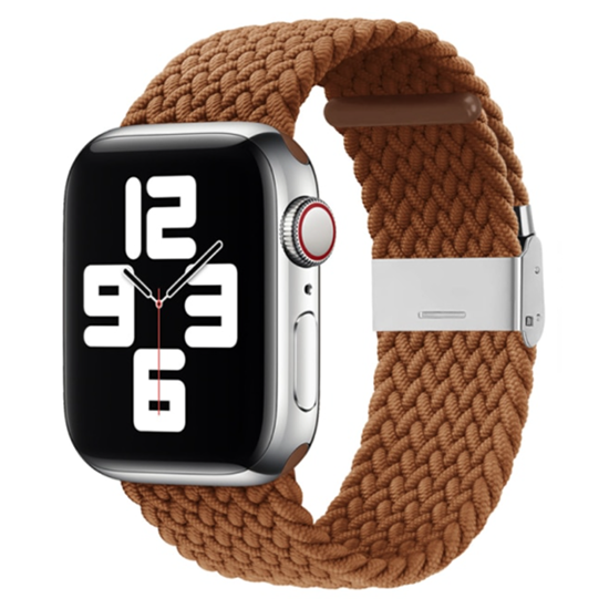 Geflochtenes Armband - Braun - Geeignet f&uuml;r Apple Watch 38mm / 40mm / 41mm / 42mm