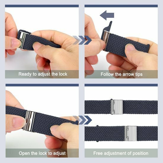 Geflochtenes Armband - Dunkelblau - Geeignet f&uuml;r Apple Watch 38mm / 40mm / 41mm / 42mm