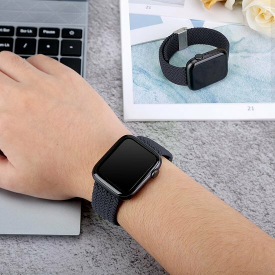 Geflochtenes Armband - Dunkelblau - Geeignet f&uuml;r Apple Watch 38mm / 40mm / 41mm / 42mm