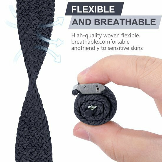 Geflochtenes Armband - Dunkelblau - Geeignet f&uuml;r Apple Watch 38mm / 40mm / 41mm / 42mm