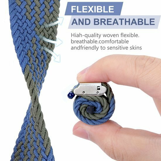 Geflochtenes Armband - Blau / Gr&uuml;n - Geeignet f&uuml;r Apple Watch 38mm / 40mm / 41mm / 42mm