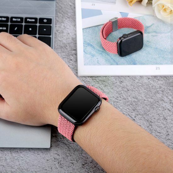 Geflochtenes Armband - Rosa - Geeignet f&uuml;r Apple Watch 38mm / 40mm / 41mm / 42mm