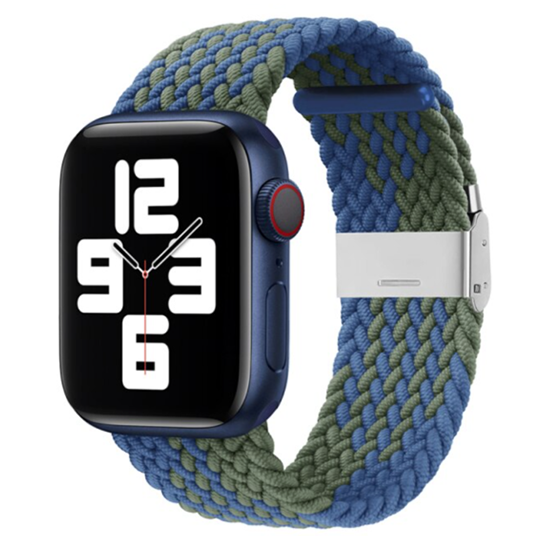Flechtband - Blau / Gr&uuml;n - Geeignet f&uuml;r Apple Watch 44mm / 45mm / 46mm / 49mm