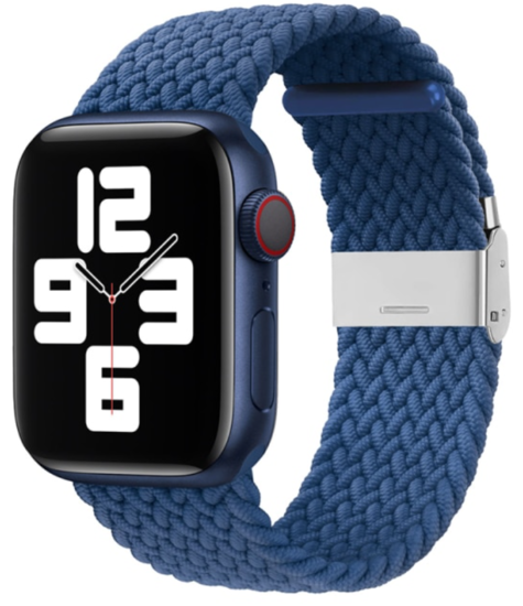 Geflochtenes Armband - Blau - Geeignet f&uuml;r Apple Watch 44mm / 45mm / 46mm / 49mm