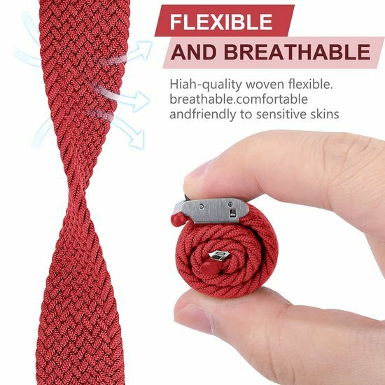 Geflochtenes Armband - Rot - Geeignet f&uuml;r Apple Watch 44mm / 45mm / 46mm / 49mm