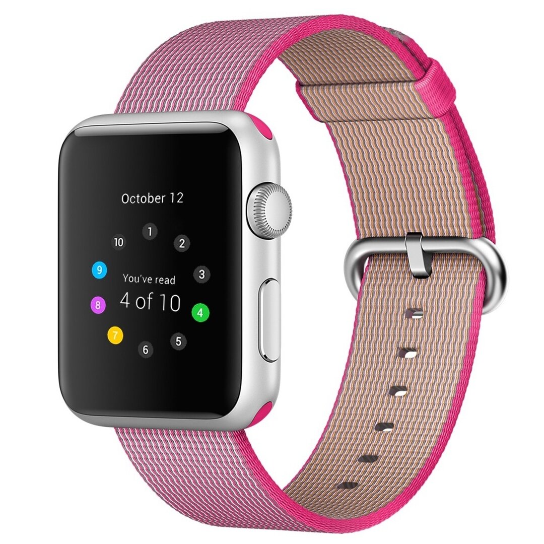 Nylonband - Rosa - Geeignet f&uuml;r Apple Watch 44mm / 45mm / 46mm / 49mm