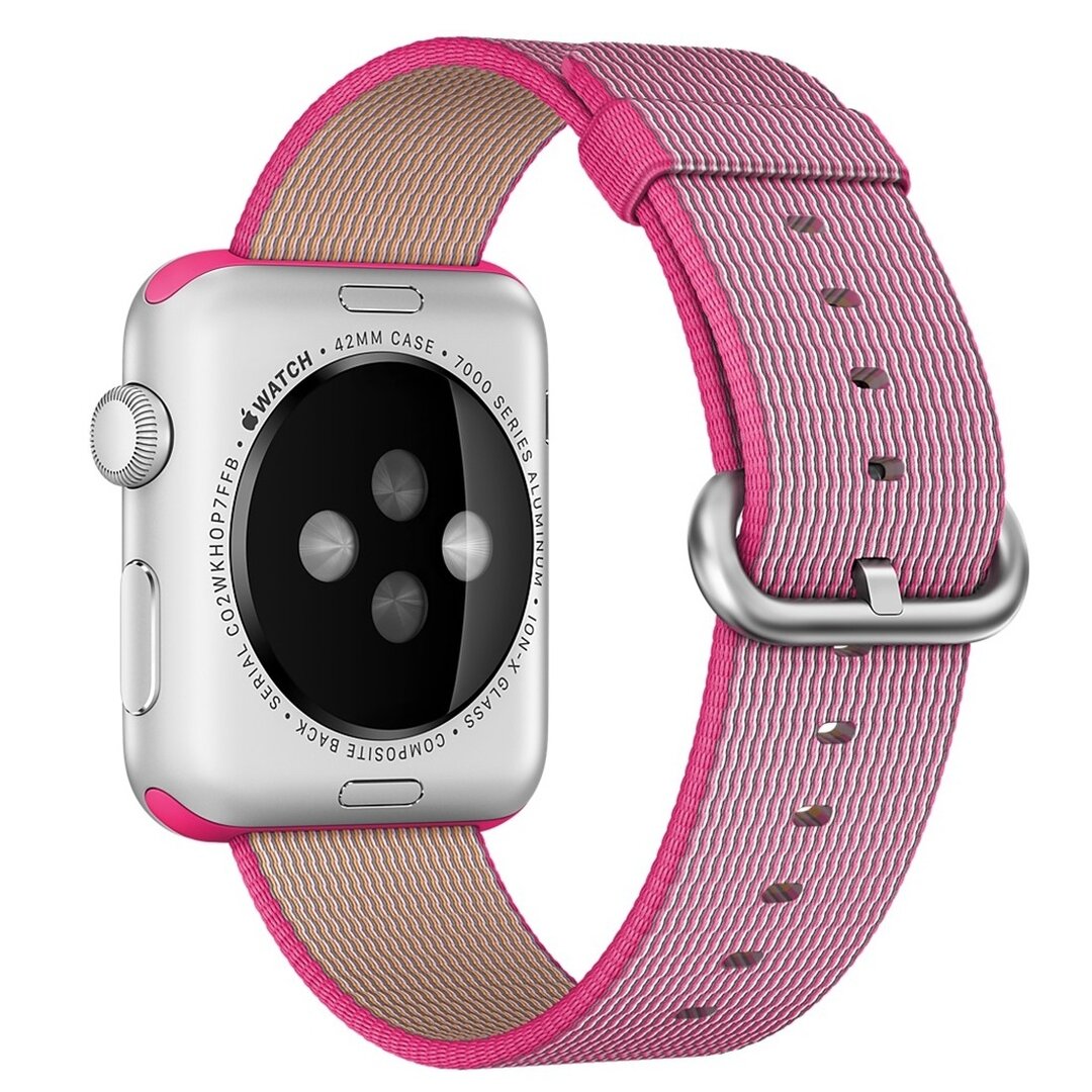 Nylonband - Rosa - Geeignet f&uuml;r Apple Watch 44mm / 45mm / 46mm / 49mm