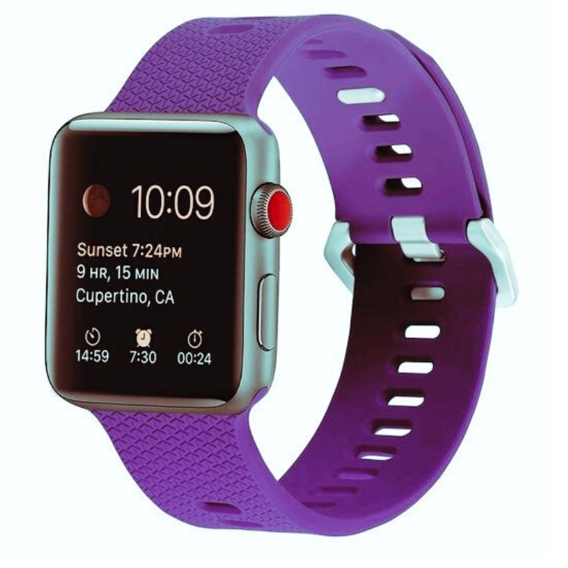 Silikonarmband mit Muster - Lila - Geeignet für Apple Watch 38mm / 40mm / 41mm / 42mm