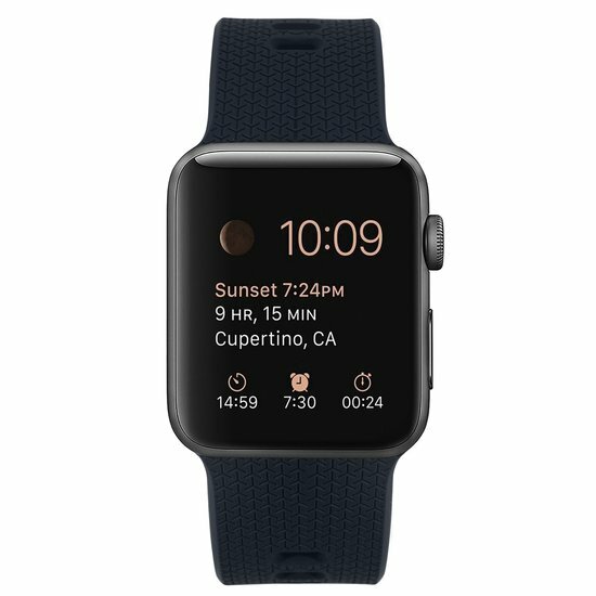 Gemustertes Silikonarmband - Dunkelblau - Geeignet f&uuml;r Apple Watch 38mm / 40mm / 41mm / 42mm