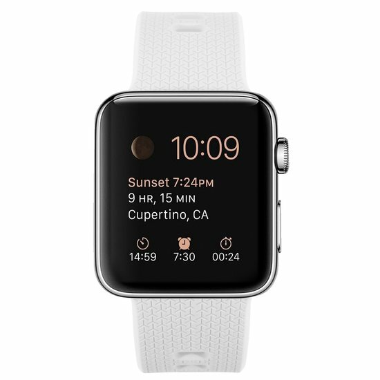 Gemustertes Silikonarmband - Wei&szlig; - Geeignet f&uuml;r Apple Watch 44mm / 45mm / 46mm / 49mm