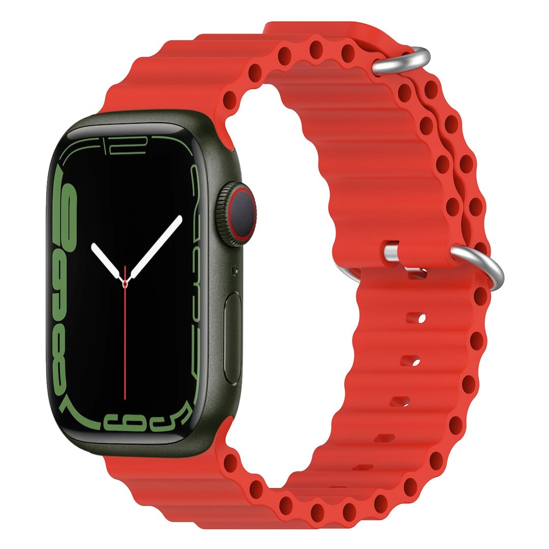 Ocean Armband - Rot - Geeignet f&uuml;r Apple Watch 38mm / 40mm / 41mm / 42mm