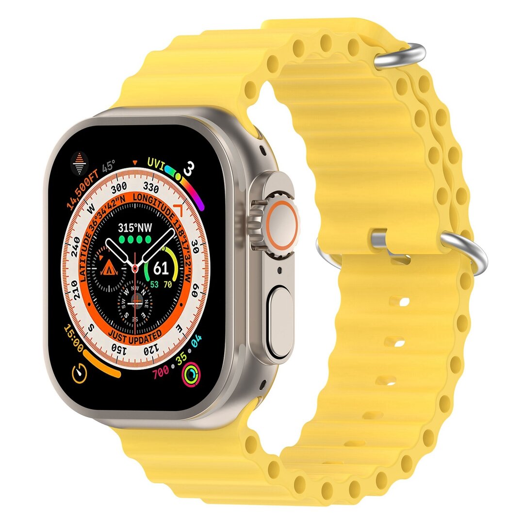 Ocean Armband - Gelb - Geeignet f&uuml;r Apple Watch 44mm / 45mm / 46mm / 49mm