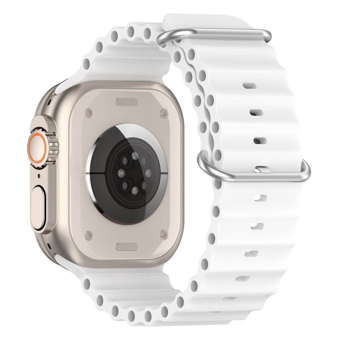 Ocean Armband - Wei&szlig; - Geeignet f&uuml;r Apple Watch 44mm / 45mm / 46mm / 49mm