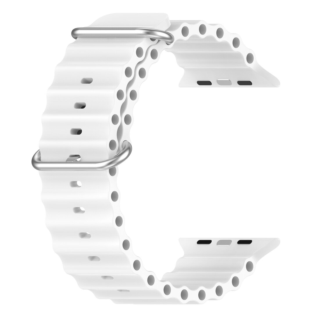 Ocean Armband - Wei&szlig; - Geeignet f&uuml;r Apple Watch 44mm / 45mm / 46mm / 49mm