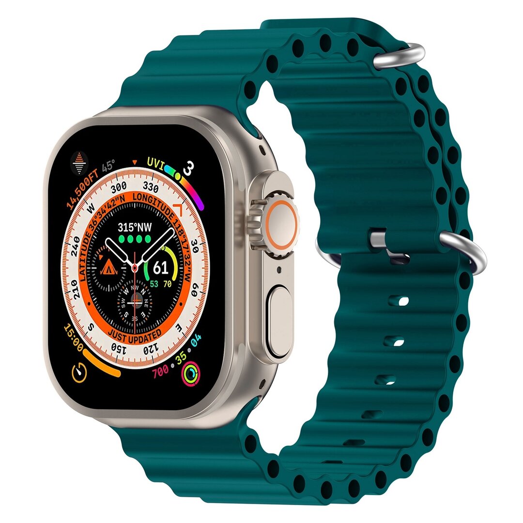 Armband Ocean - Dunkelgr&uuml;n - Geeignet f&uuml;r Apple Watch 44mm / 45mm / 46mm / 49mm