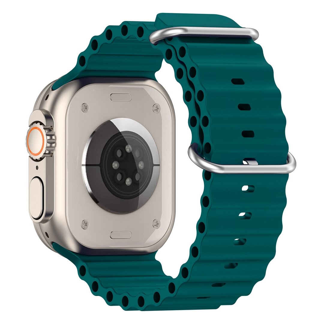 Armband Ocean - Dunkelgr&uuml;n - Geeignet f&uuml;r Apple Watch 44mm / 45mm / 46mm / 49mm