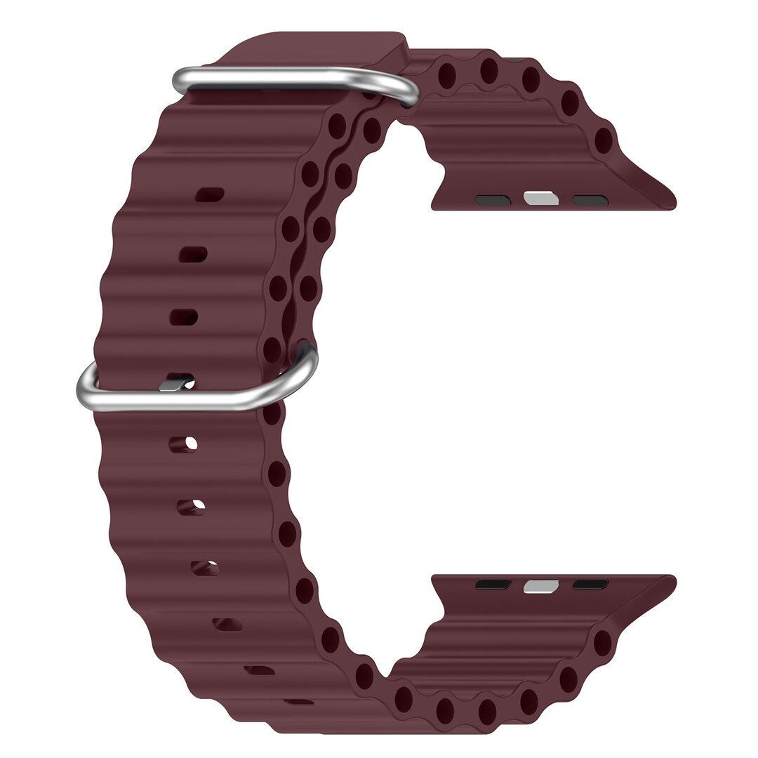 Ocean Armband - Weinrot - Geeignet f&uuml;r Apple Watch 44mm / 45mm / 46mm / 49mm