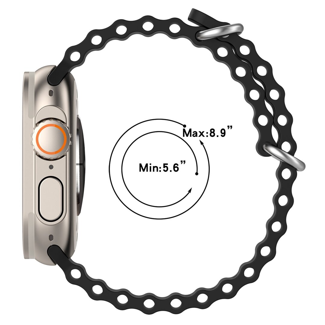 Ocean Armband - Weinrot - Geeignet f&uuml;r Apple Watch 44mm / 45mm / 46mm / 49mm