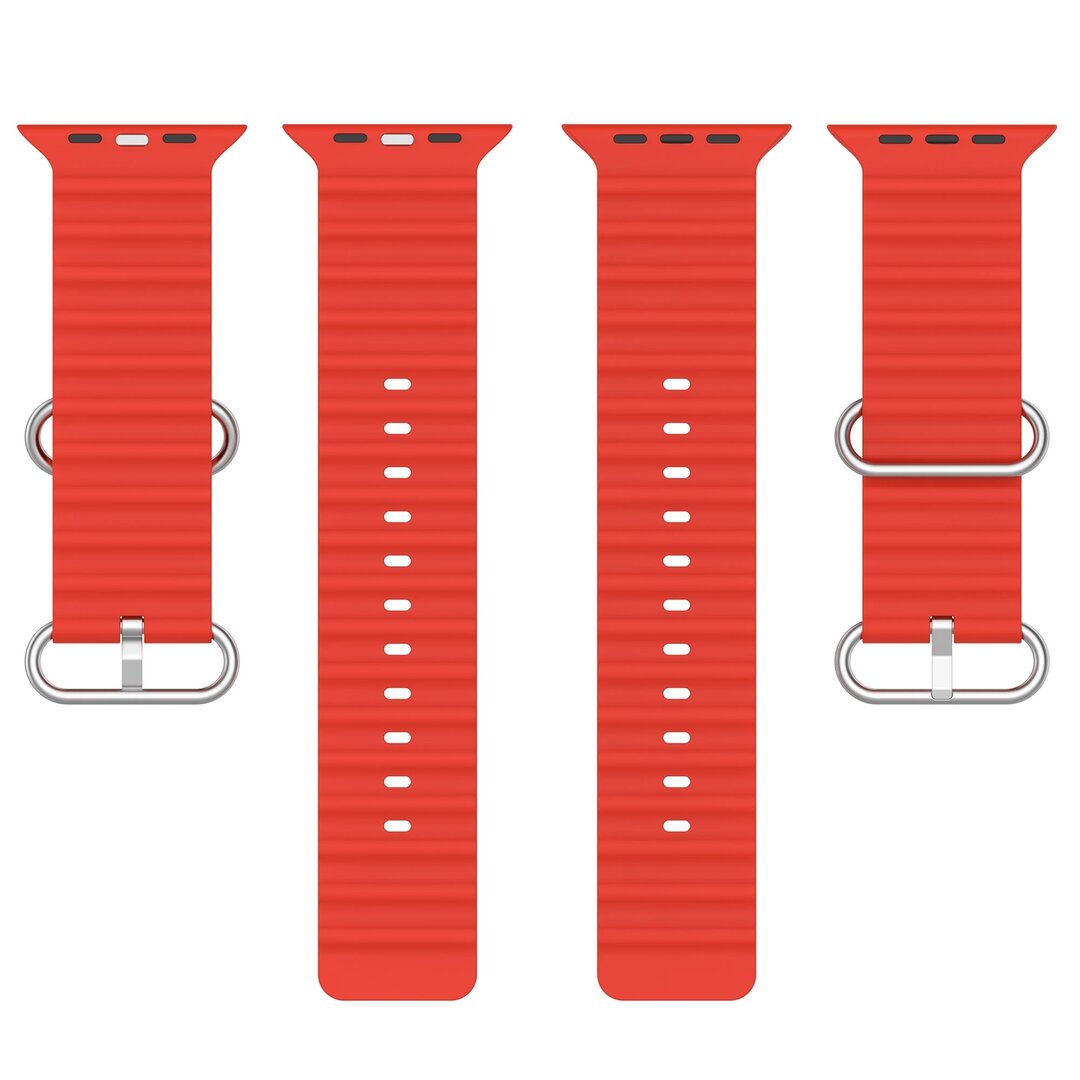 Armband Ocean - Rot - Geeignet f&uuml;r Apple Watch 44mm / 45mm / 46mm / 49mm